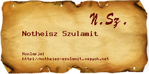 Notheisz Szulamit névjegykártya